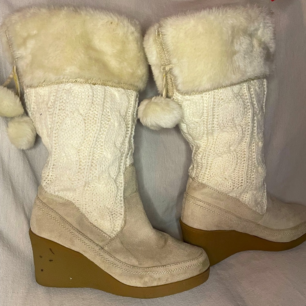 fur boots from american eagle